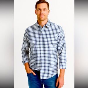 Mens J Crew Thompson Wrinkle-Free Patterned Dress Shirt XL